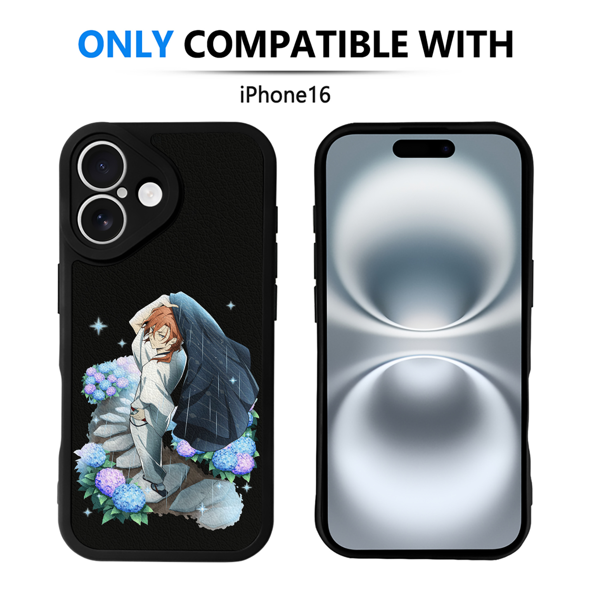 （画像用） 文豪ストレイドッグス Bungo Stray Dogs 【iPhone 16シリーズ対応】シリコンスマホケース（レザー調） 材質：シリコン